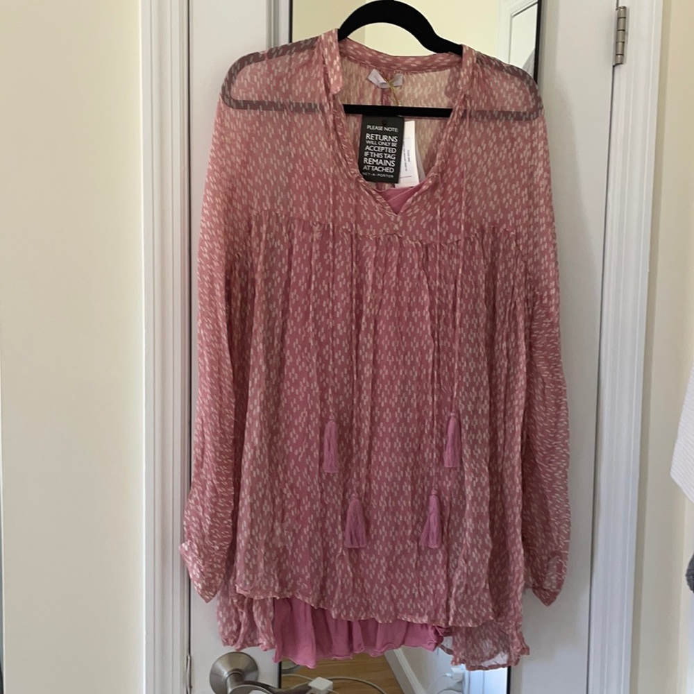 Pink beach slip/cover up in a size M. Never worn!